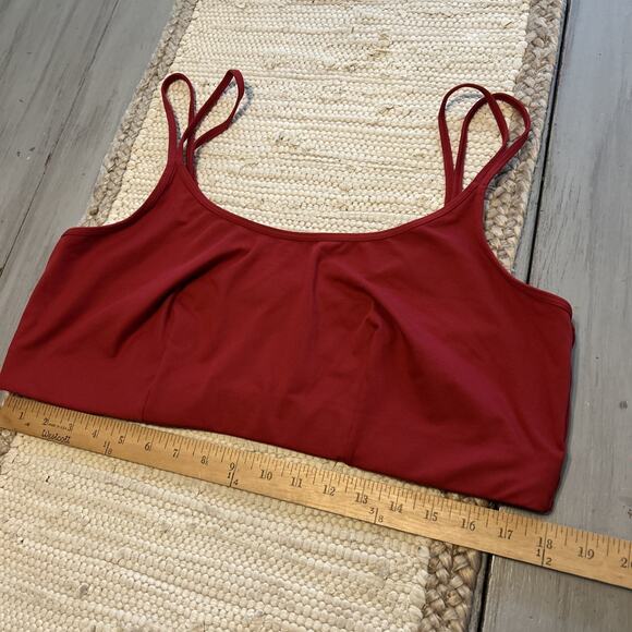 Fabletics Red High Waisted Leopard Mesh Leggings Sports Bra Set Sz XXL Sheer - Picture 2 of 12